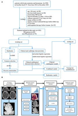 Radiomics Features on Computed Tomography Combined With Clinical-Radiological Factors Predicting Progressive Hemorrhage of Cerebral Contusion